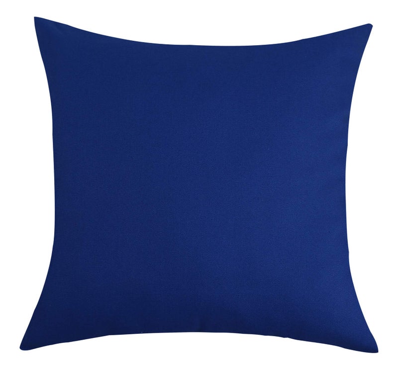 TangDepot Cotton Solid Throw Pillow Covers, 18" x 18" , Royal Blue, 1 Count (Pack of 1) - Image 1